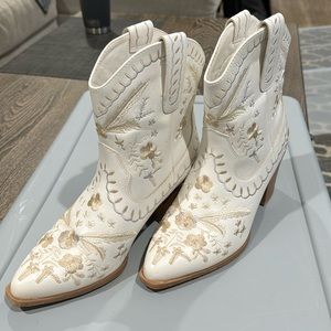 White Western Booties